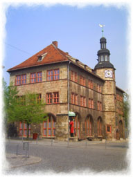 Nordhuser Rathaus mit Roland